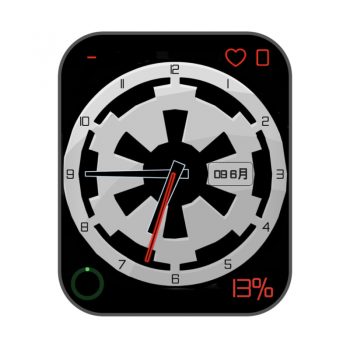 帝国Empire Plain黑色机械齿轮简约表盘.clock