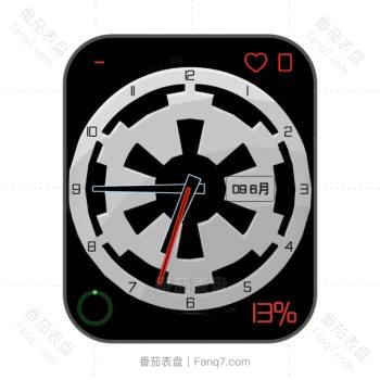 帝国Empire Plain黑色机械齿轮简约表盘.clock