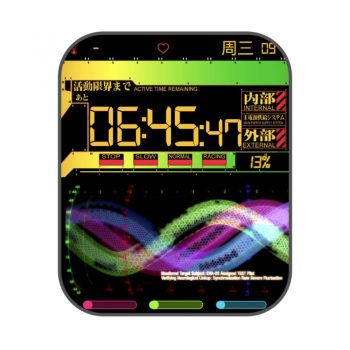 EVA 同歩率多彩日文界面动态表盘.clock