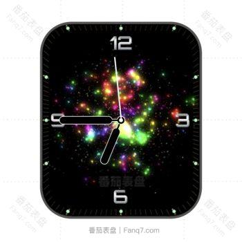 魔幻炫酷七彩喷雾黑色表盘.clock