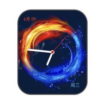 酷炫地球圈冰火两重天火焰表盘.clock