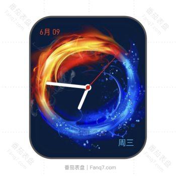 酷炫地球圈冰火两重天火焰表盘.clock