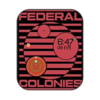 FEDEARAL瑞士联邦简约黑红表盘.clock