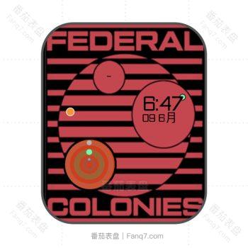 FEDEARAL瑞士联邦简约黑红表盘.clock