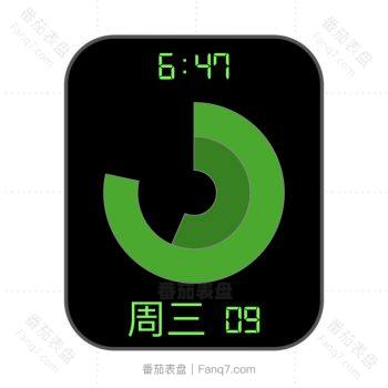 简约个性黑绿色表盘.clock