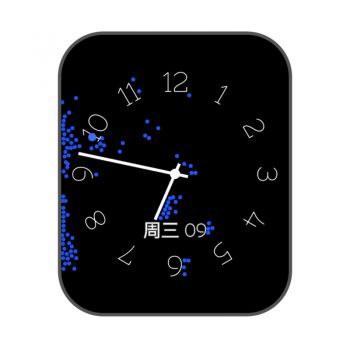 简约黑色个性蓝点表盘.clock