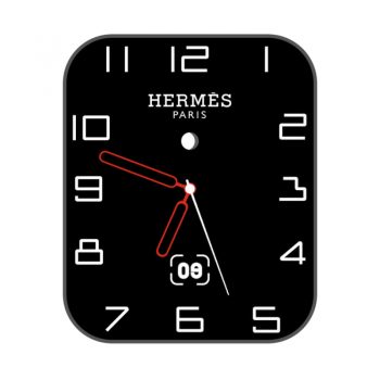 HERMES爱马仕黑色简约表盘.clock