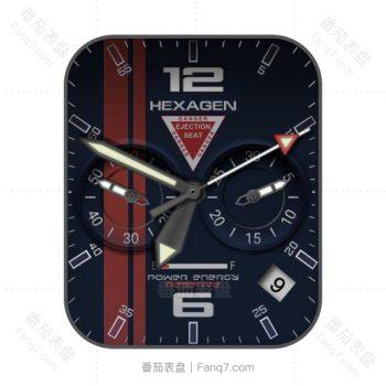 Hexagen炫酷蓝红色双盘.clock