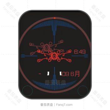 简约黑色积木拼接个性炫酷表盘.clock