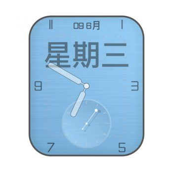 简约天蓝色星期表盘.clock