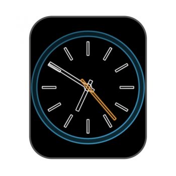 简约系统黑色神秘蓝外圈.clock
