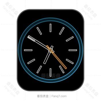 简约系统黑色神秘蓝外圈.clock