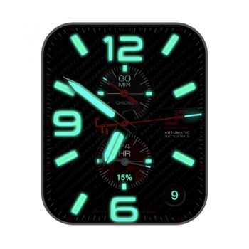 JACQUESFAREL(雅客珐瑞)炫酷黑色机械表绿色个性荧光.clock