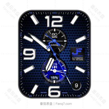 JACQUESFAREL(雅客珐瑞炫酷深蓝色蜂窝底双盘.clock