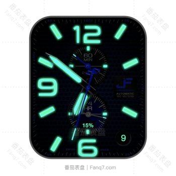 JACQUESFAREL(雅客珐瑞)炫酷黑色简约底荧光个性绿.clock