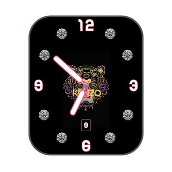 KENZO凯卓彩色小老虎头镶钻表盘.clock