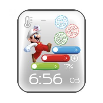 超级玛丽Mario白色底卡通表盘.clock