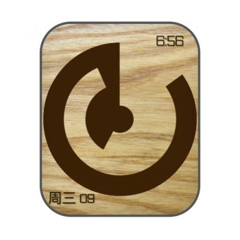 简约木质棕色圈表盘.clock