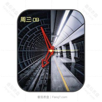 炫酷城市地铁轨道冷淡风.clock