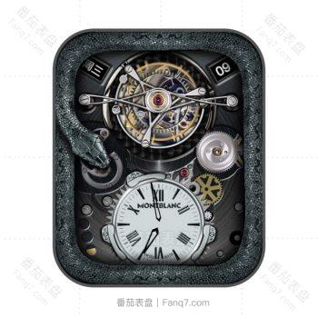 万宝龙MONTBLANC炫酷巨蟒机械表盘.clock