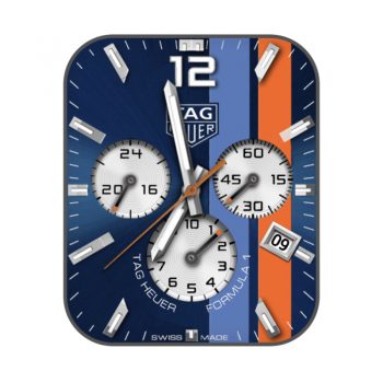 泰格豪雅手表TAG HEUER卡莱拉机械蓝橙表盘.clock