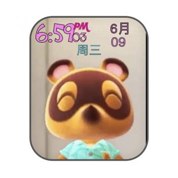 卡通可爱小浣熊表盘.clock