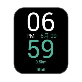 简约黑色背景文字表盘.clock