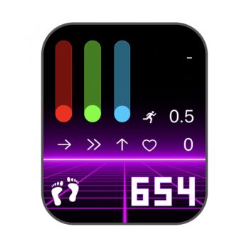 简约系统音乐大师游戏紫色光芒动态表盘.clock