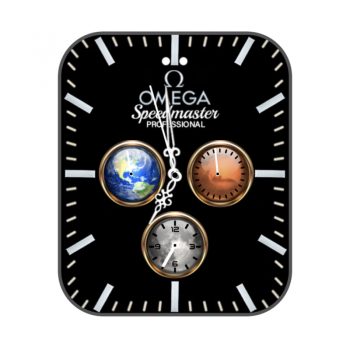 OMEGA欧米茄火星地球月球表盘.clock