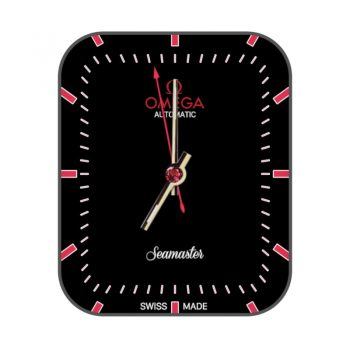 OMEGA欧米茄黑色玫红色(黑白两盘变色）动态表盘外测速仪圈.clock