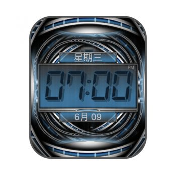 Orbi-Zion炫酷蓝色钢带圈动态复古表盘.clock