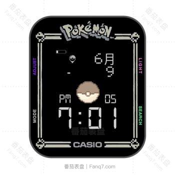 神奇宝贝宝可梦卡通Pokémon Casio Dark表盘.clock