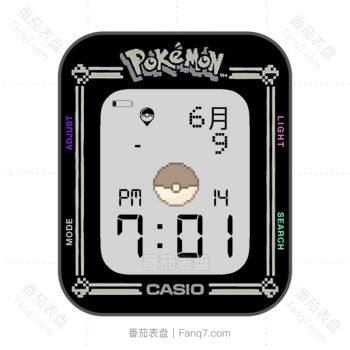 神奇宝贝宝可梦卡通Pokémon Casio Light表盘.clock