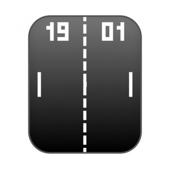 简约碳灰个性白文字表盘.clock