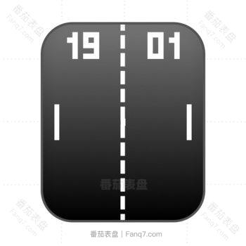 简约碳灰个性白文字表盘.clock