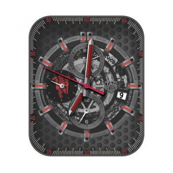 TAG HEUER泰格豪雅酷灰红色机械表盘.clock