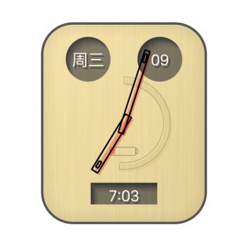 简约木质淡黄色表盘.clock