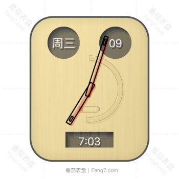 简约木质淡黄色表盘.clock