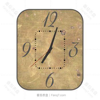 复古淡棕色表盘.clock
