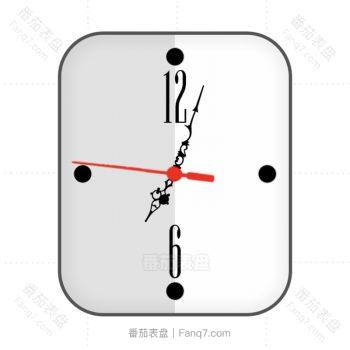 简约淡灰白双拼简洁表盘.clock