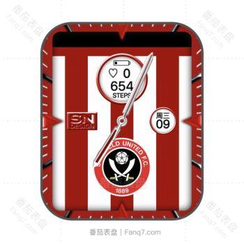 英国谢菲联足球队SheffUtd限量款表盘.clock