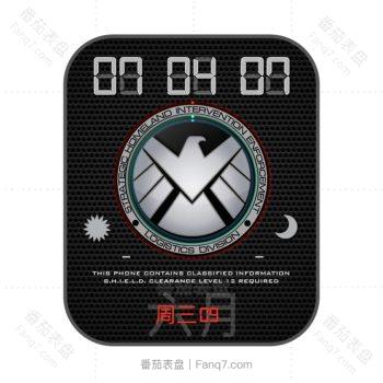 漫威系列神盾局(S.H.I.E.L.D)酷黑表盘.clock