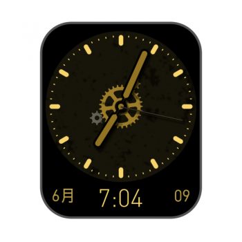 个性酷黑橙色表盘.clock