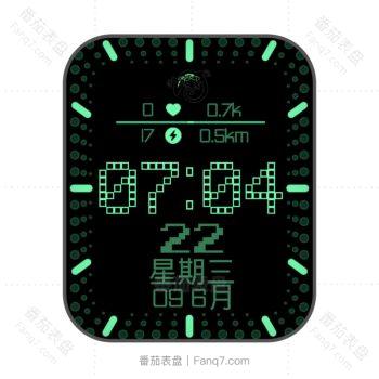 个性荧光绿文字表盘.clock
