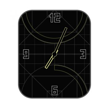 个性几何小圈酷黑表盘.clock
