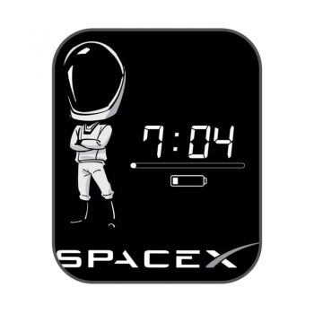 SpaceX太空人主题酷黑卡通表盘.clock