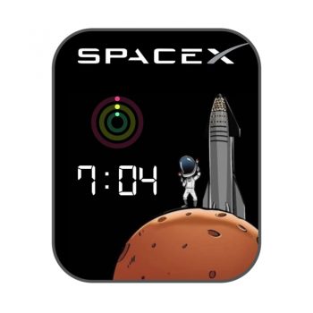 SpaceX太空人主题火星火箭表盘.clock