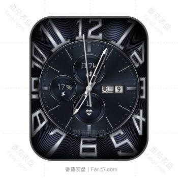Square酷黑条纹大圈盘表盘.clock