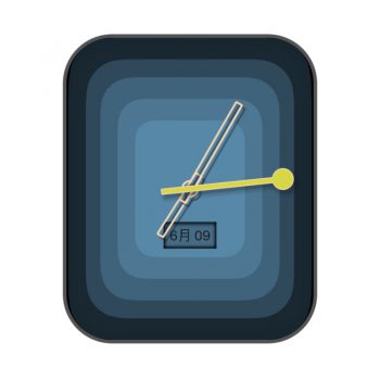 简约个性蓝黑色表盘.clock