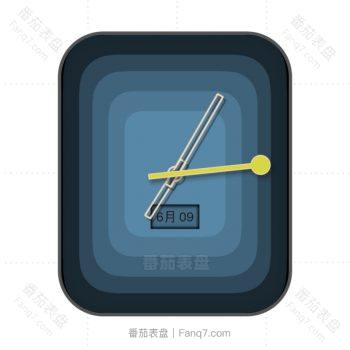 简约个性蓝黑色表盘.clock